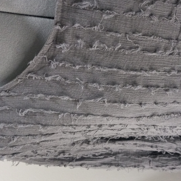 Indigo Soul Sz Med Grey Eyelash Fringe Midi Dress - Picture 3 of 4